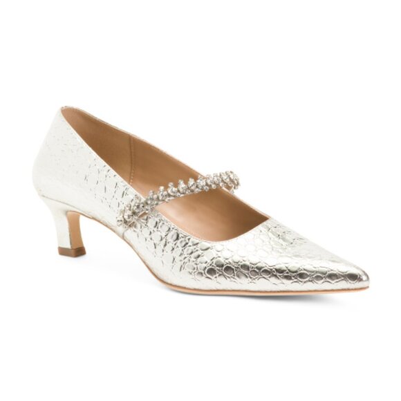 ALLEGRA JAMES Leather Antonella Heels - Picture 1 of 4